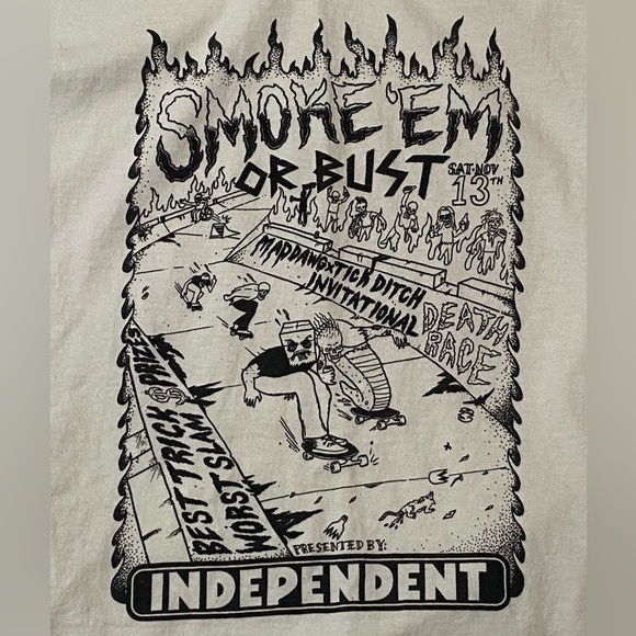 *RARE* Independent Thrasher Skateboarding Death Race Invitational Shirt Sz M - Picture 2 of 6